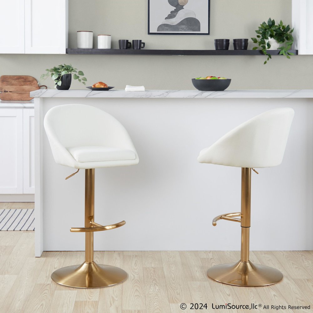 Matisse Highback Adjustable Barstool - Set of 2. Picture 8