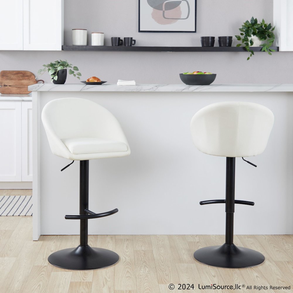 Matisse Highback Adjustable Barstool - Set of 2. Picture 7
