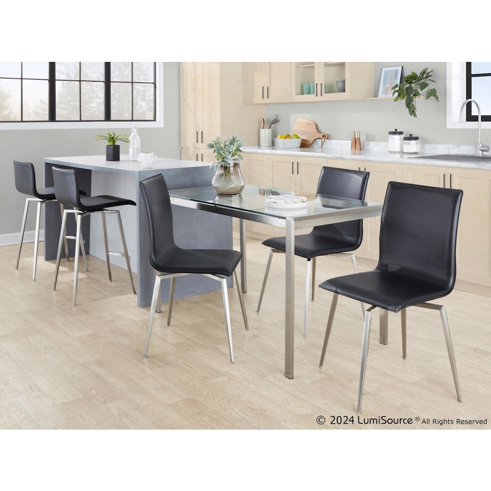 Mara Upholstered 26" Fixed-Height Counter Stool - Set of 2. Picture 9