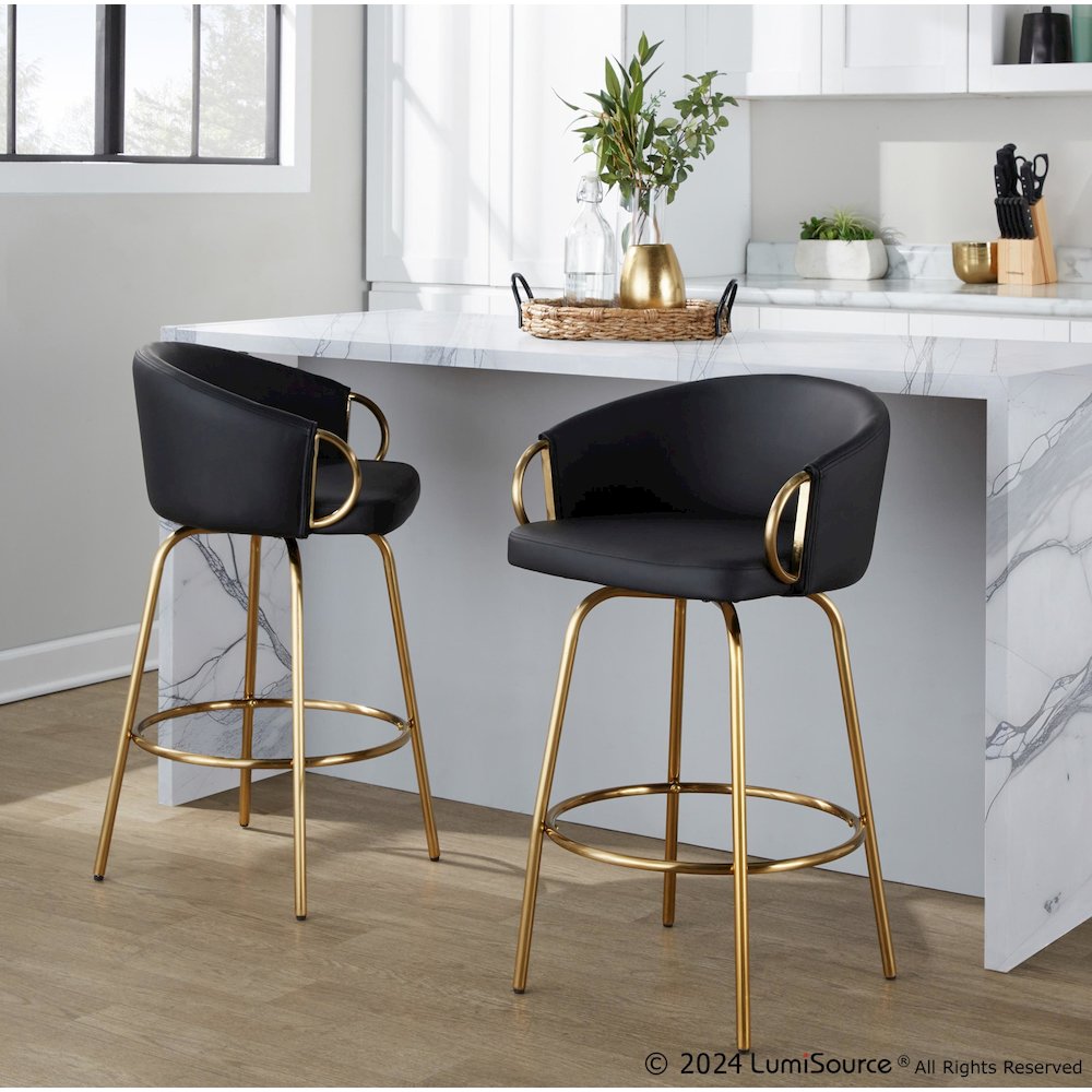 Claire 26" Fixed-Height Counter Stool - Set of 2. Picture 6