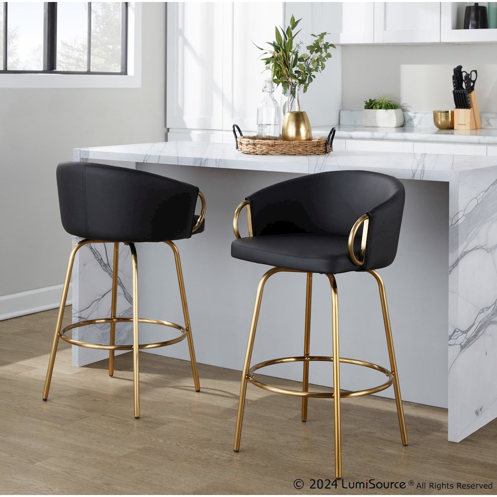Claire 26" Fixed-Height Counter Stool - Set of 2. Picture 7