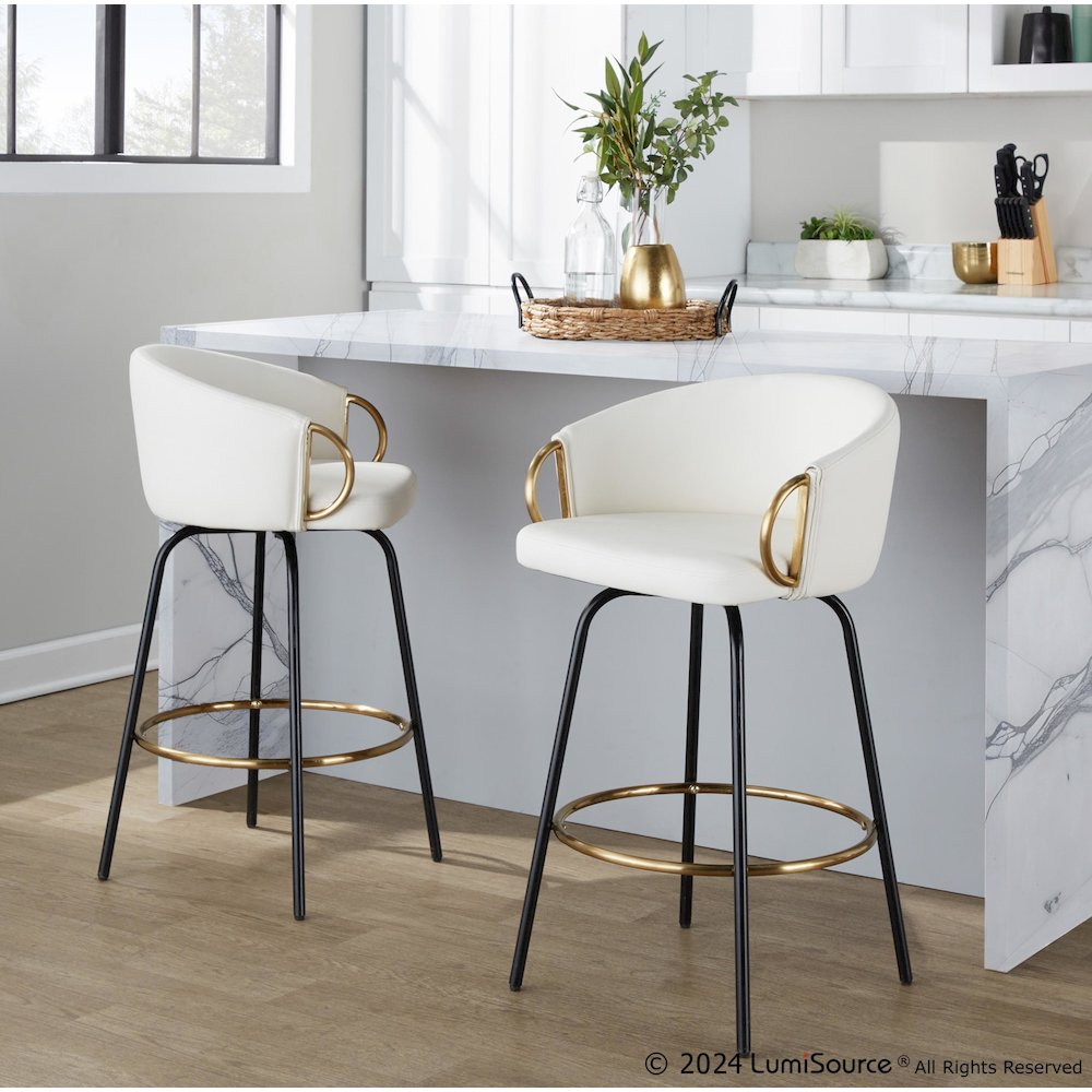 Claire 26" Fixed-Height Counter Stool - Set of 2. Picture 7