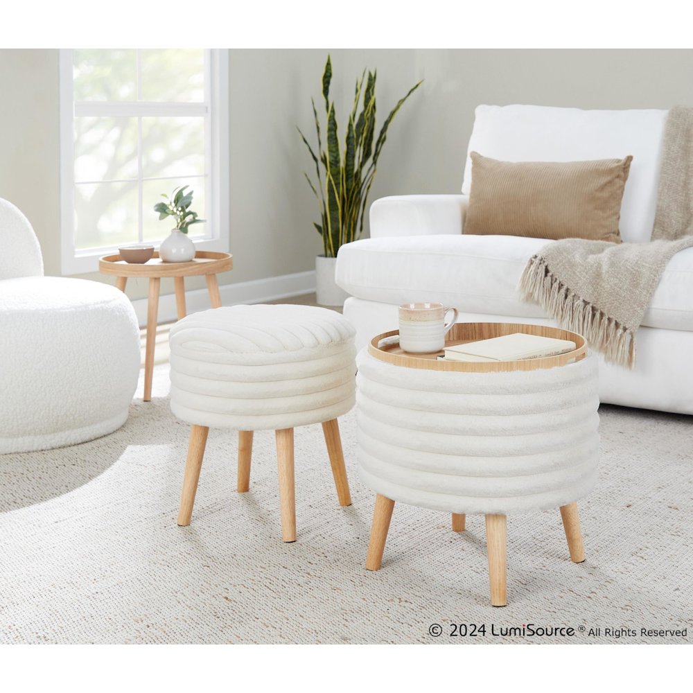 Tray Plush Storage Ottoman Set. Picture 10