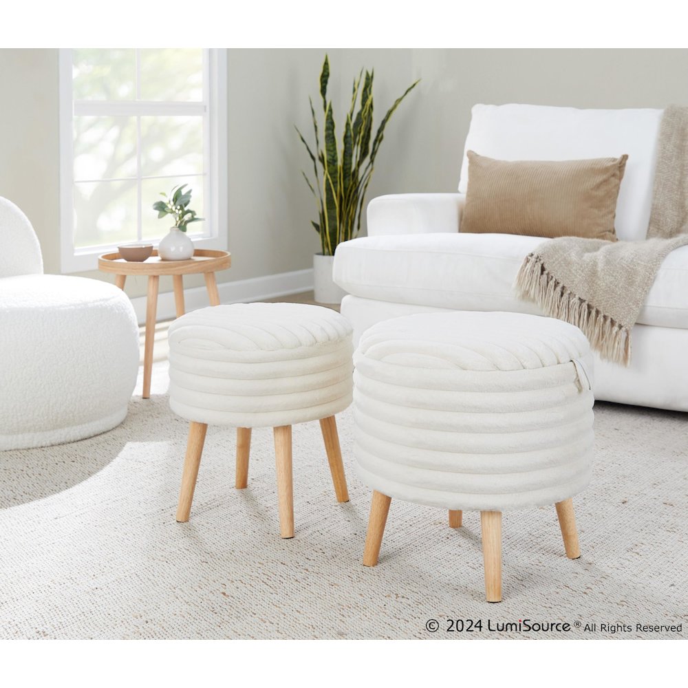 Tray Plush Storage Ottoman Set. Picture 12