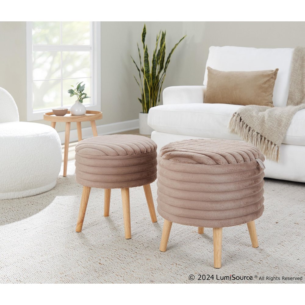 Tray Plush Storage Ottoman Set. Picture 12