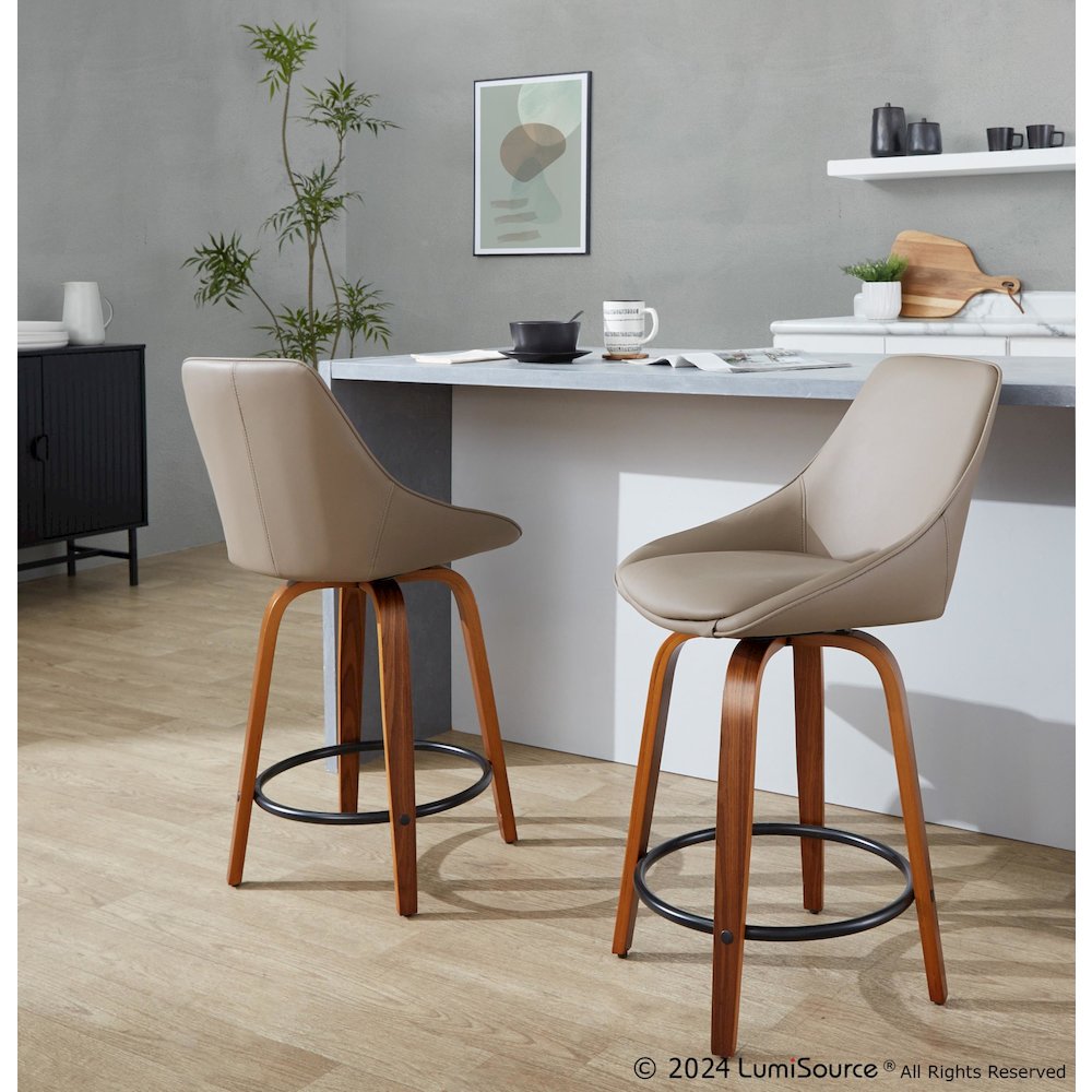 Diana 24" Fixed-Height Counter Stool - Set of 2. Picture 7