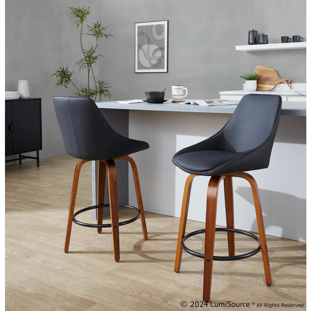 Diana 26" Fixed-Height Counter Stool - Set of 2. Picture 7