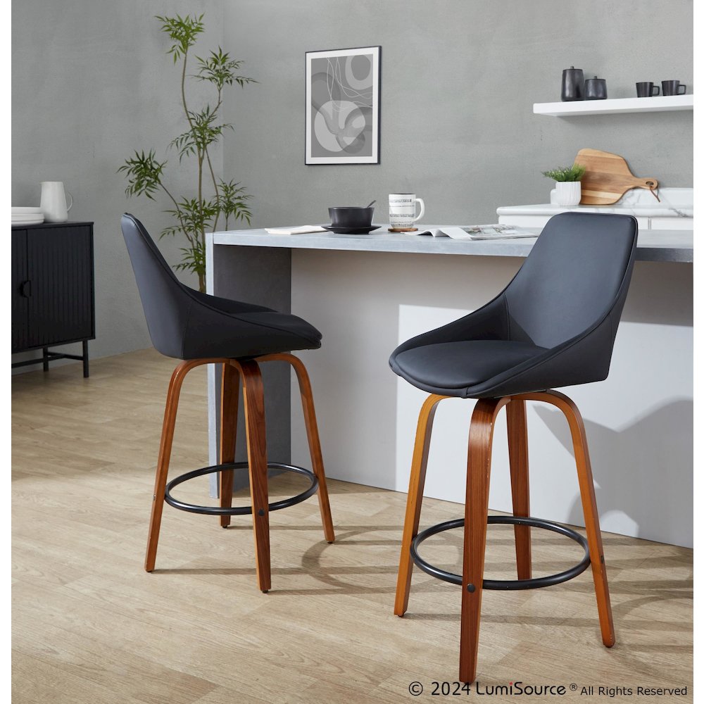Diana 26" Fixed-Height Counter Stool - Set of 2. Picture 8