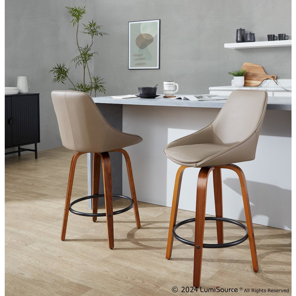 Diana 26" Fixed-Height Counter Stool - Set of 2. Picture 8
