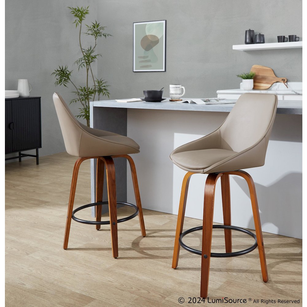 Diana 26" Fixed-Height Counter Stool - Set of 2. Picture 7