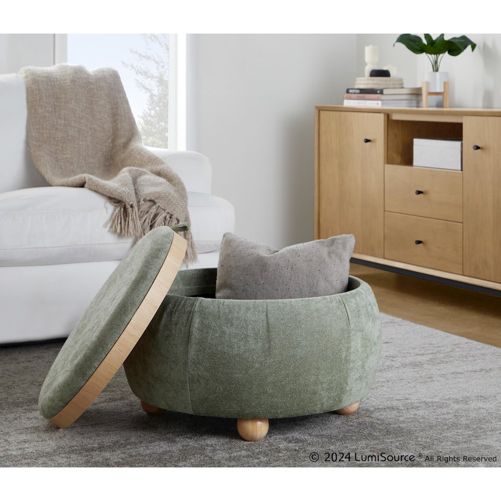Tray Pouf Storage Ottoman. Picture 7
