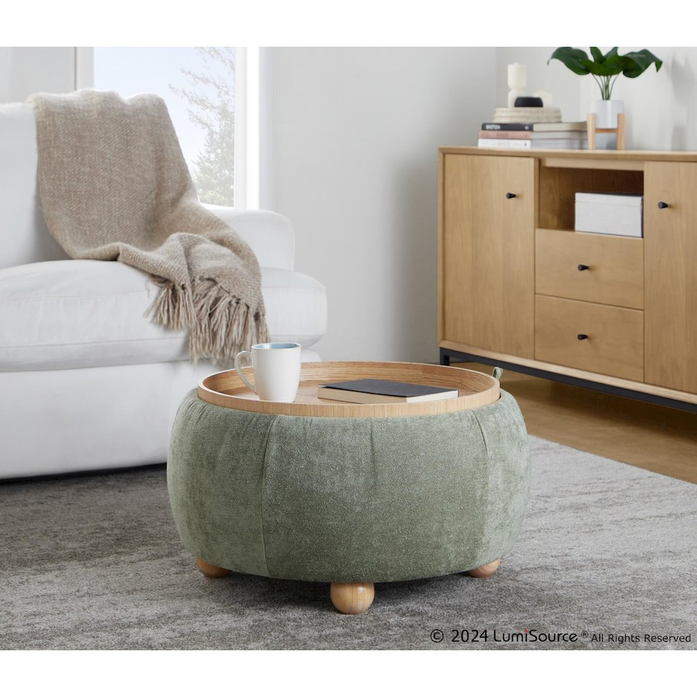 Tray Pouf Storage Ottoman. Picture 5