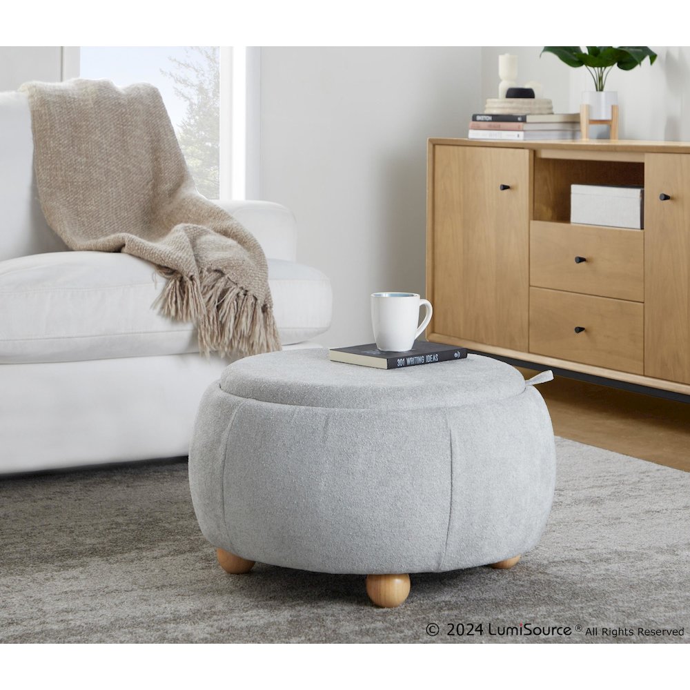 Tray Pouf Storage Ottoman. Picture 8