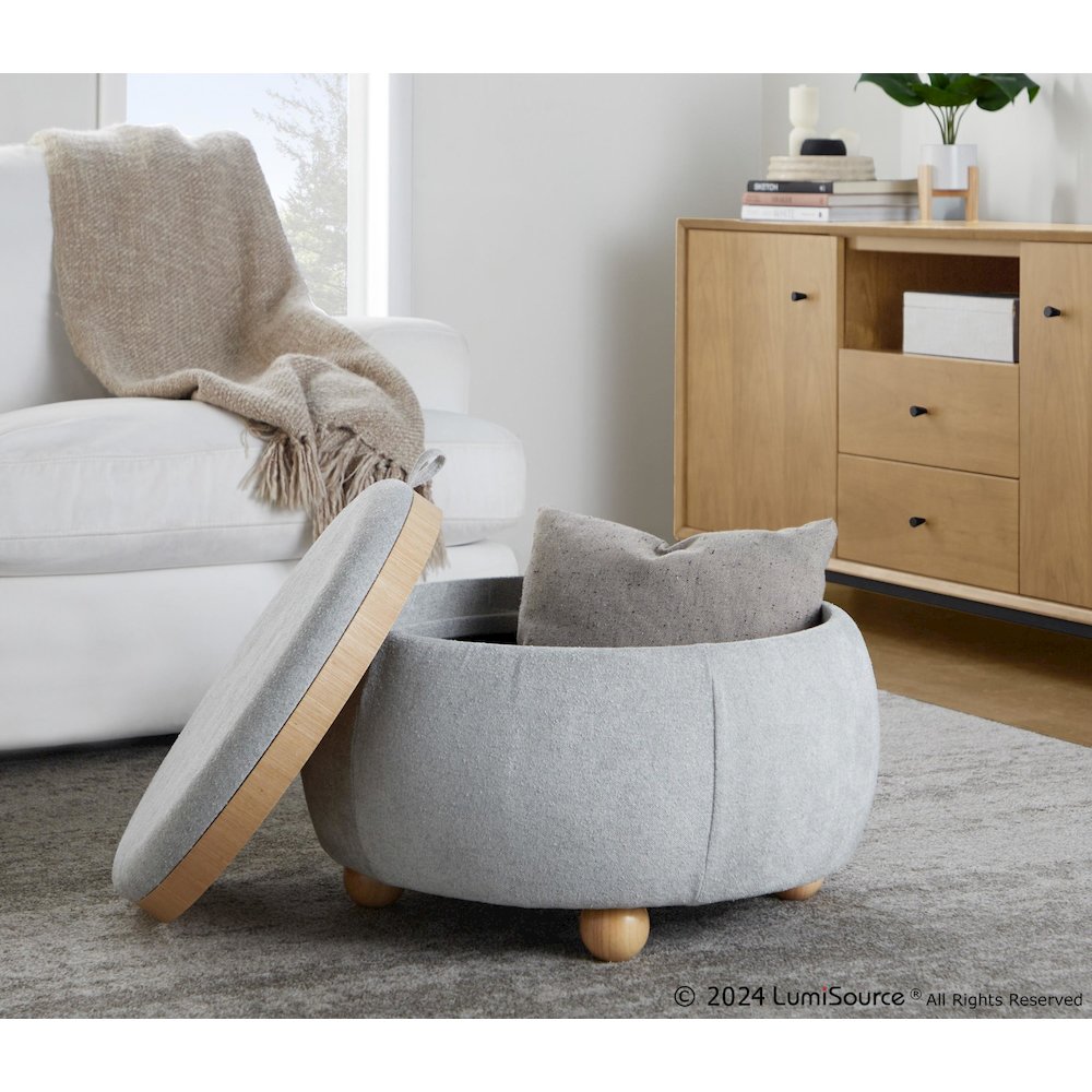 Tray Pouf Storage Ottoman. Picture 9