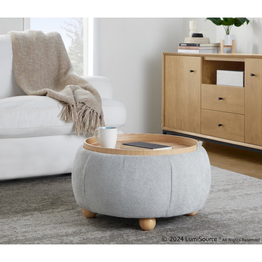 Tray Pouf Storage Ottoman. Picture 7