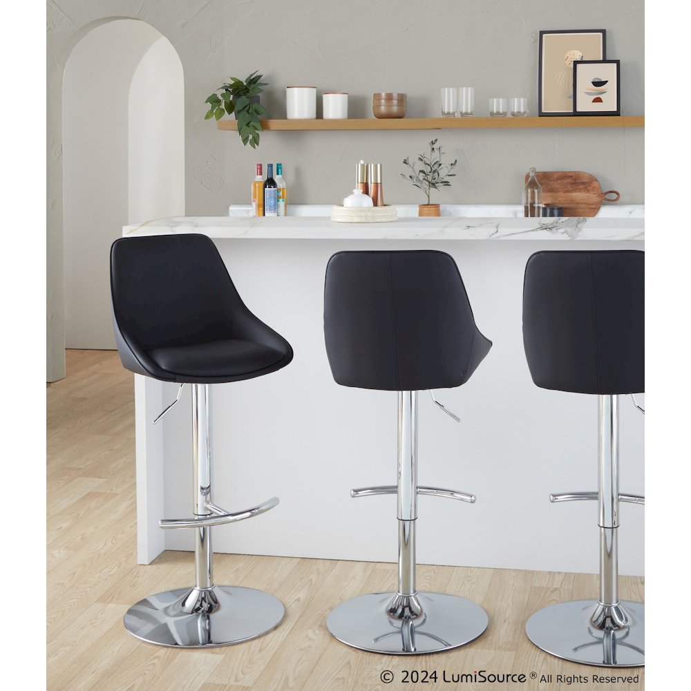 Diana Adjustable Barstool - Set of 2. Picture 7