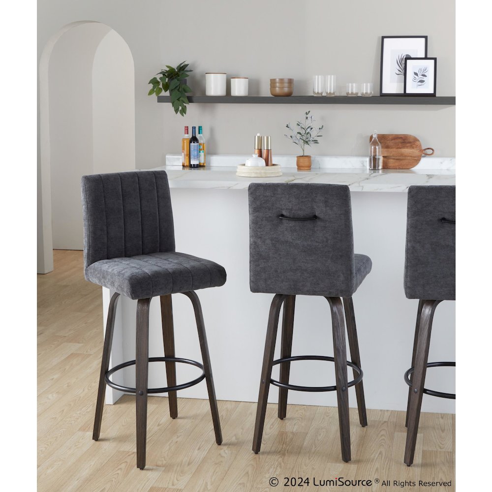 Hank 30" Fixed-Height Barstool - Set of  2. Picture 7