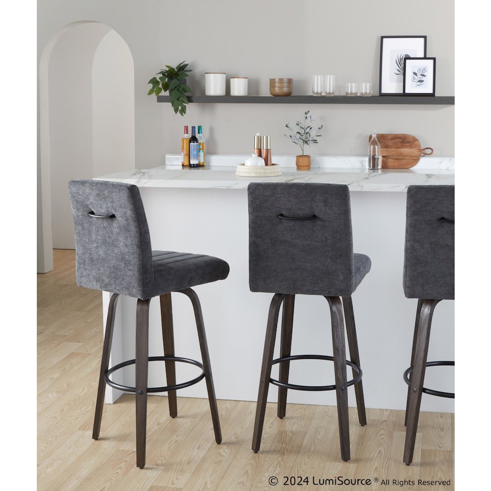 Hank 30" Fixed-Height Barstool - Set of  2. Picture 8