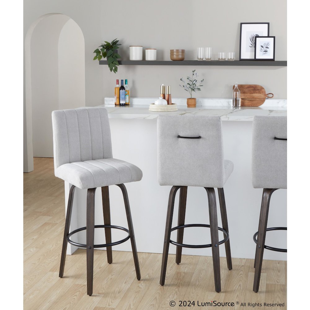 Hank 30" Fixed-Height Barstool - Set of  2. Picture 7