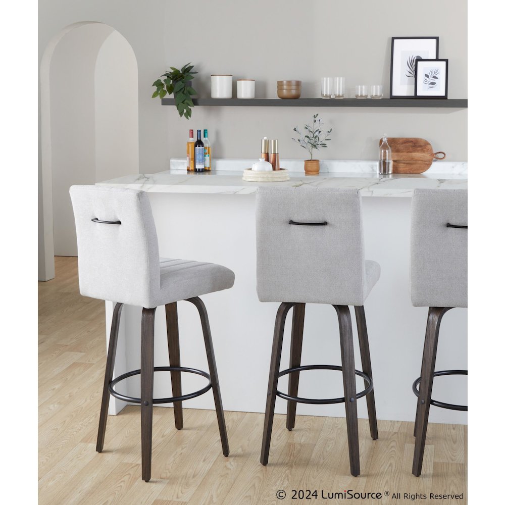Hank 30" Fixed-Height Barstool - Set of  2. Picture 8