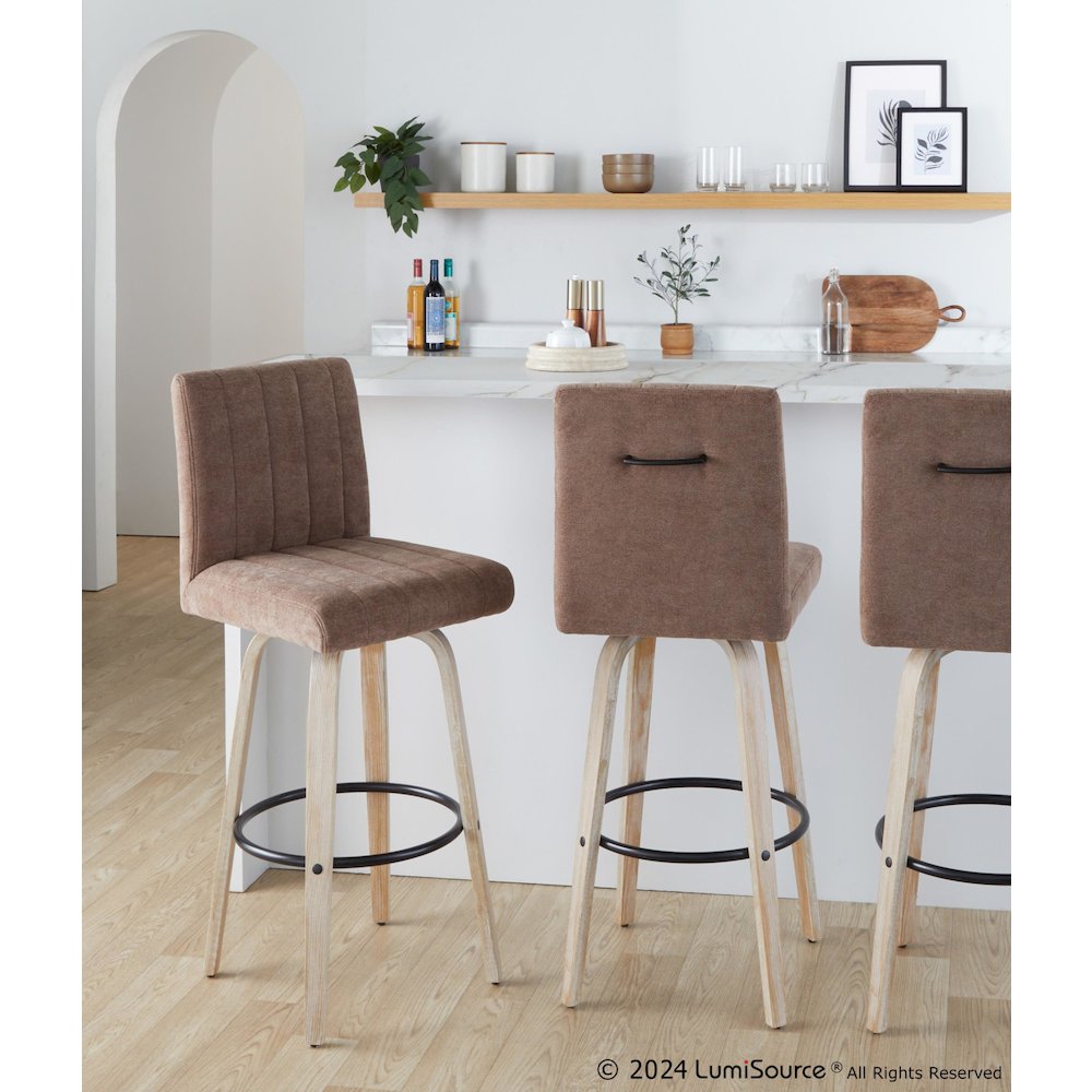 Hank 30" Fixed-Height Barstool - Set of  2. Picture 7