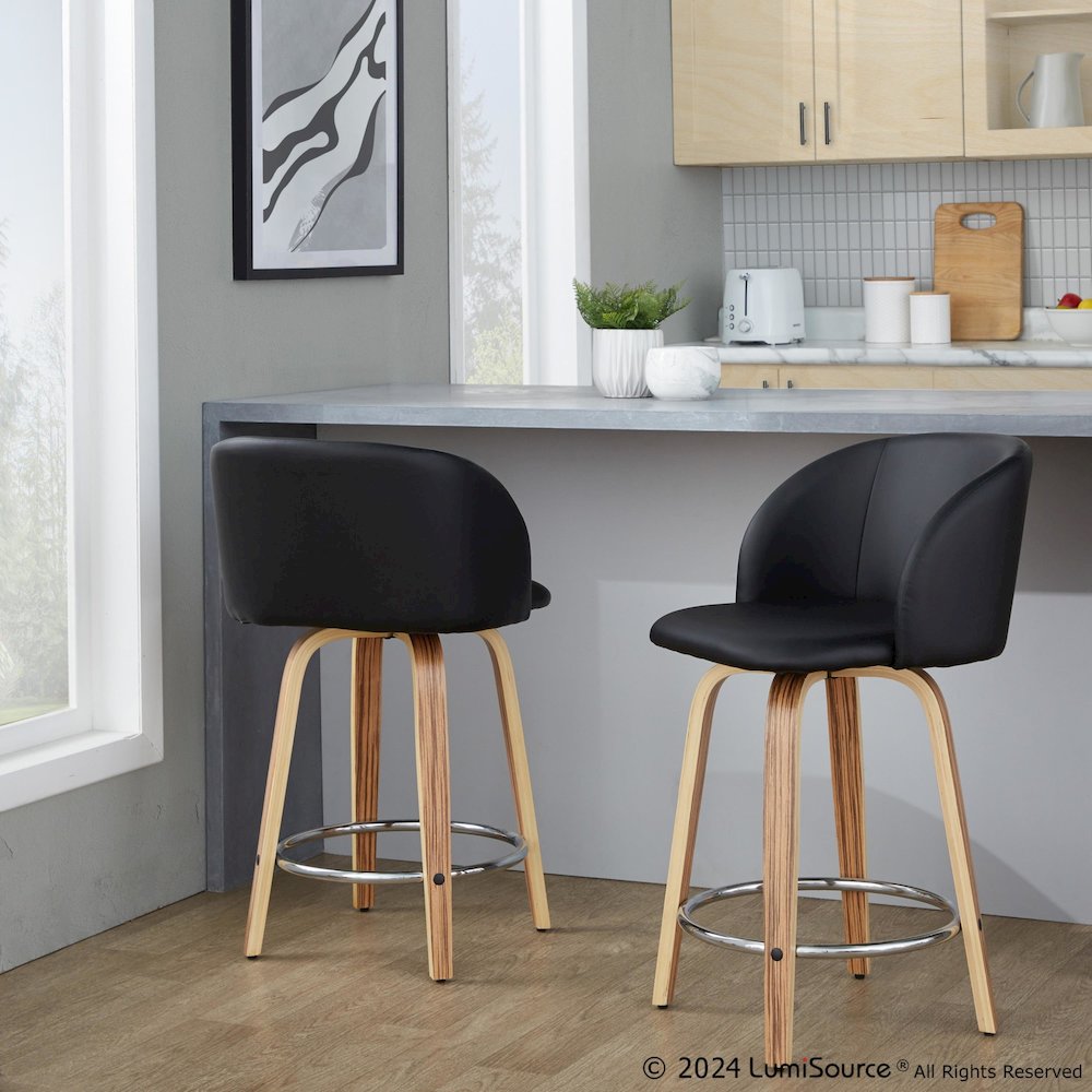 Fran 24" Fixed-Height Counter Stool - Set of 2. Picture 7