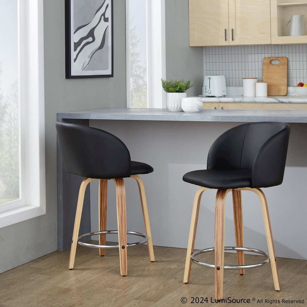 Fran 24" Fixed-Height Counter Stool - Set of 2. Picture 8