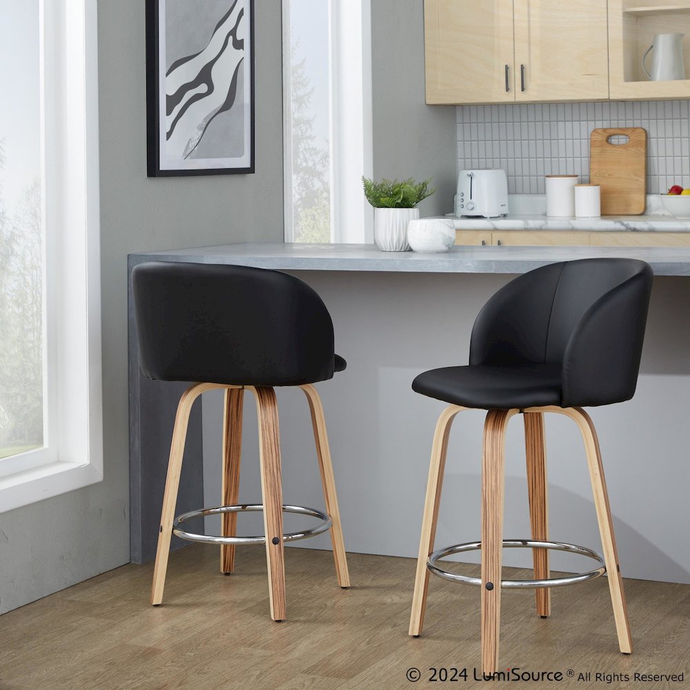 Fran 25" Fixed-Height Counter Stool - Set of 2. Picture 7