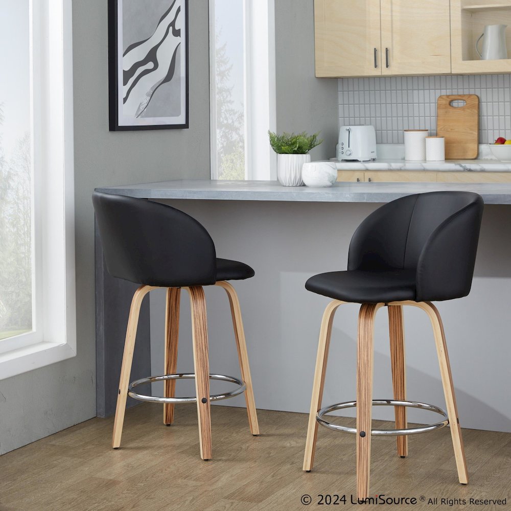 Fran 25" Fixed-Height Counter Stool - Set of 2. Picture 8