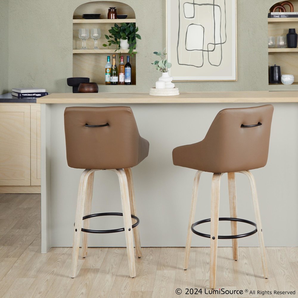 Hannah 30" Fixed-Height Barstool - Set of 2. Picture 8