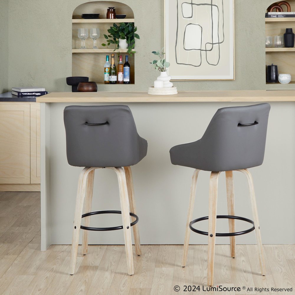 Hannah 30" Fixed-Height Barstool - Set of 2. Picture 8