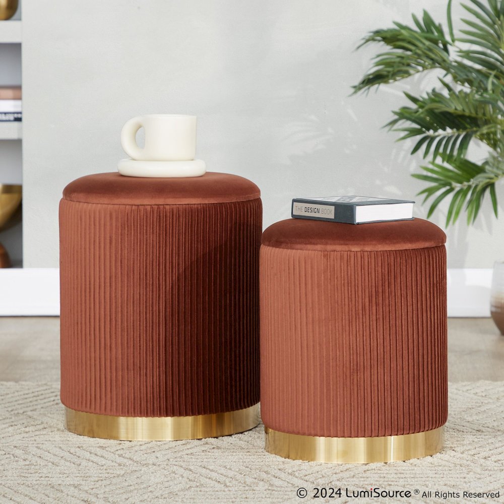 Marla Nesting Pleated Ottoman Set. Picture 10