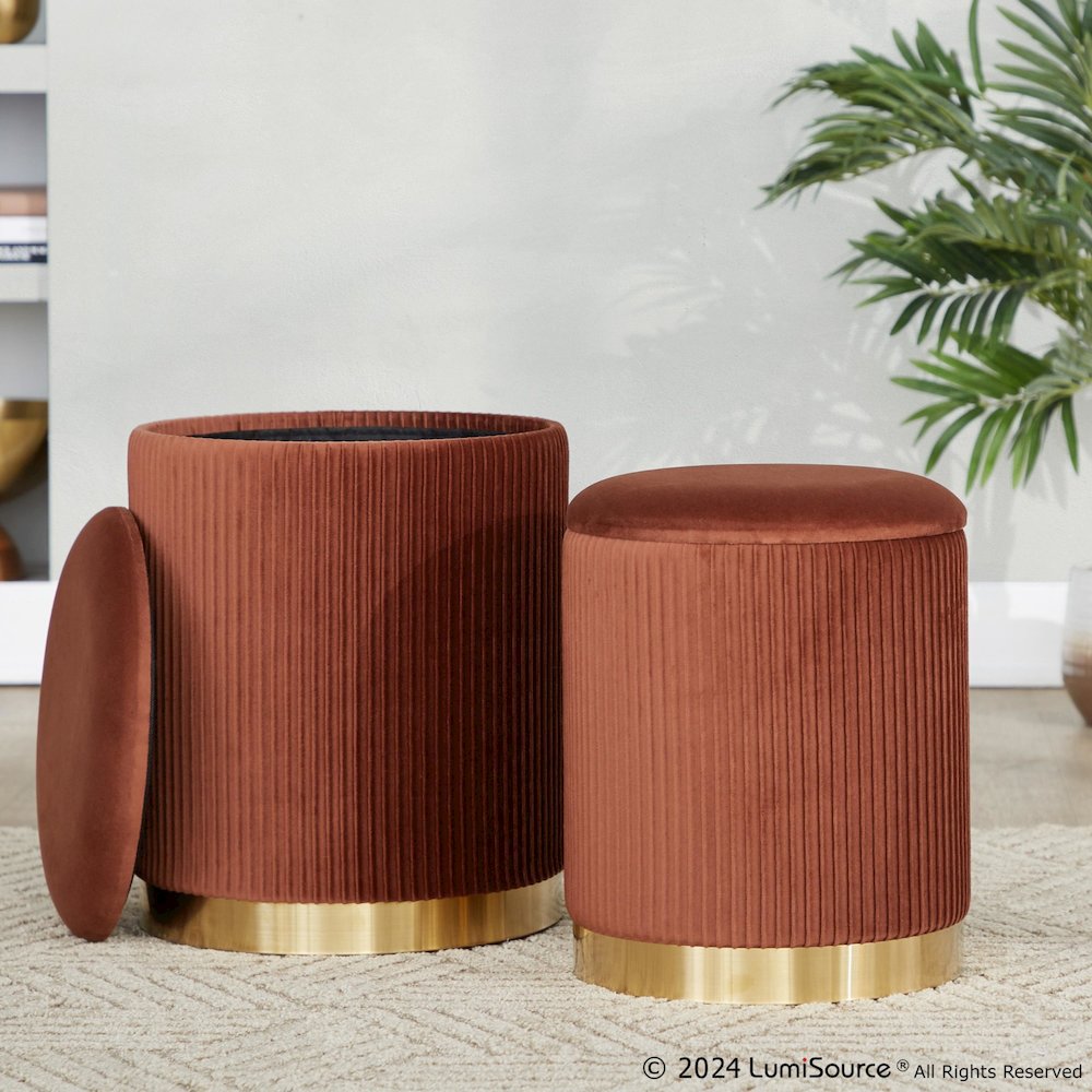 Marla Nesting Pleated Ottoman Set. Picture 12