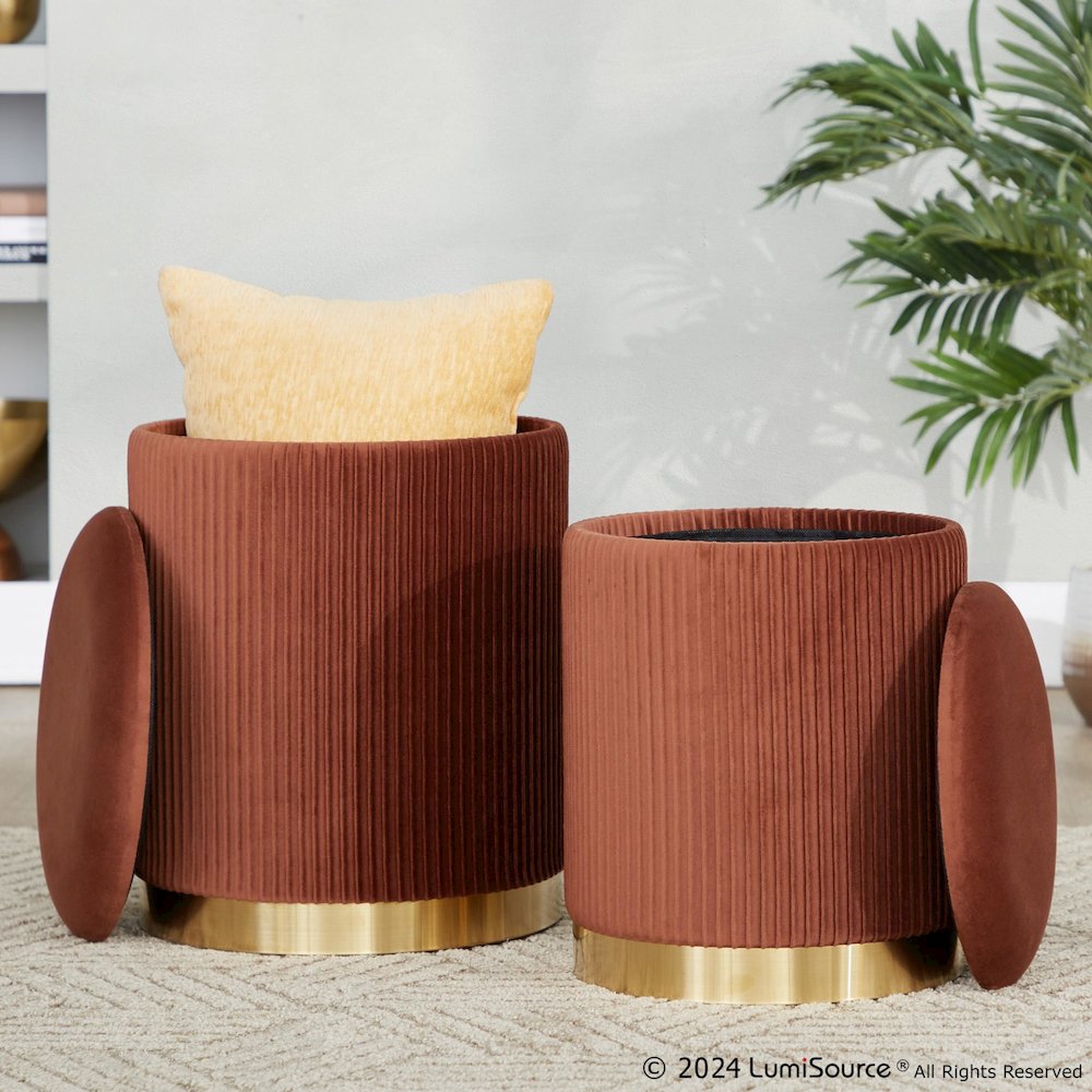Marla Nesting Pleated Ottoman Set. Picture 14