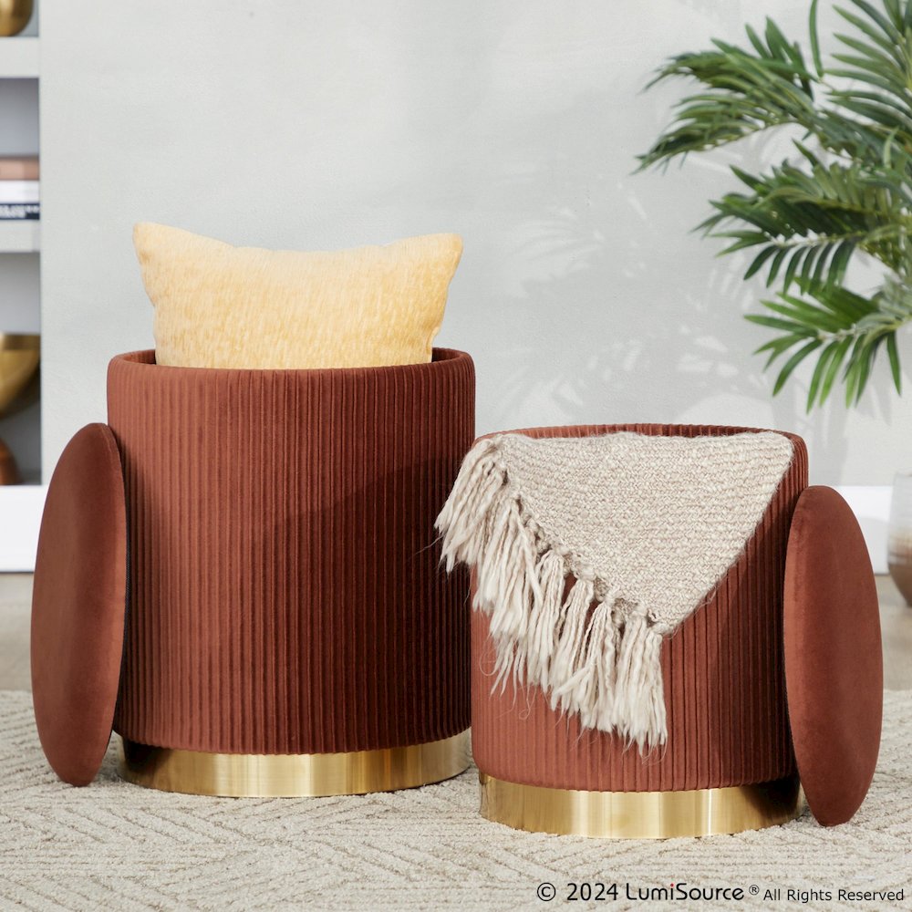Marla Nesting Pleated Ottoman Set. Picture 15