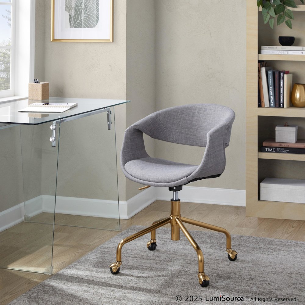 Curvo Upholstered 4-Star Task Chair. Picture 6