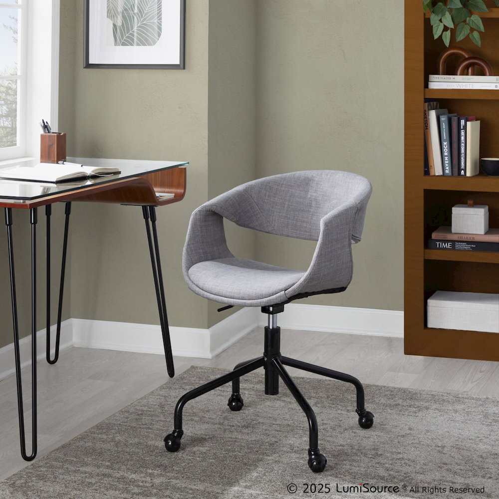 Curvo Upholstered 4-Star Task Chair. Picture 6