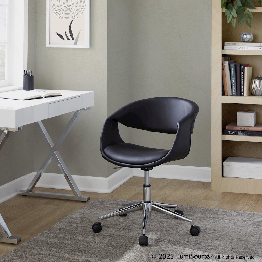 Curvo Upholstered 5-Star Task Chair. Picture 6
