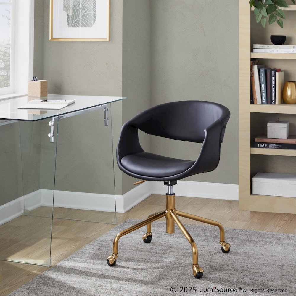 Curvo Upholstered 4-Star Task Chair. Picture 6