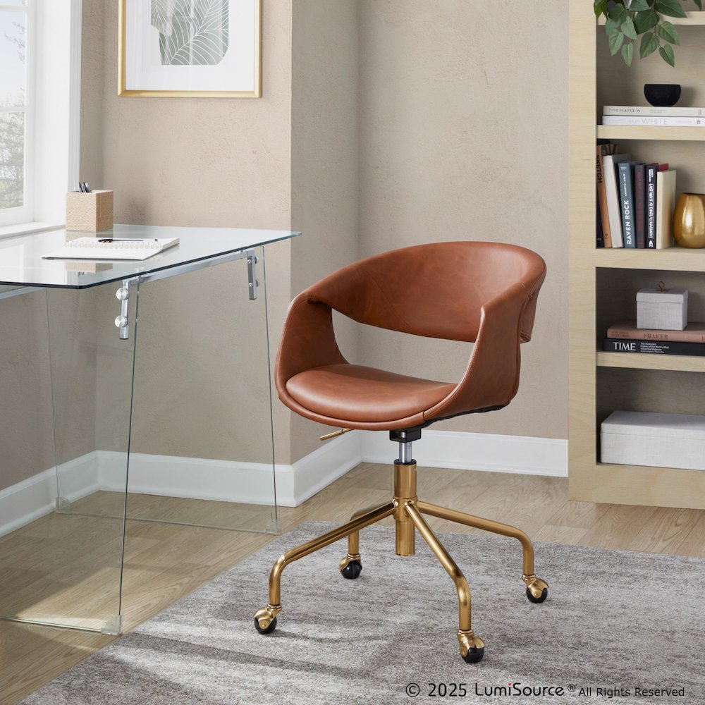Curvo Upholstered 4-Star Task Chair. Picture 6