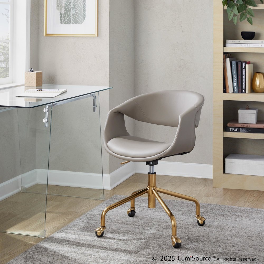 Curvo Upholstered 4-Star Task Chair. Picture 6