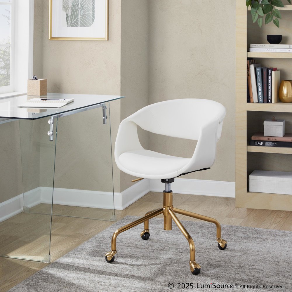 Curvo Upholstered 4-Star Task Chair. Picture 6