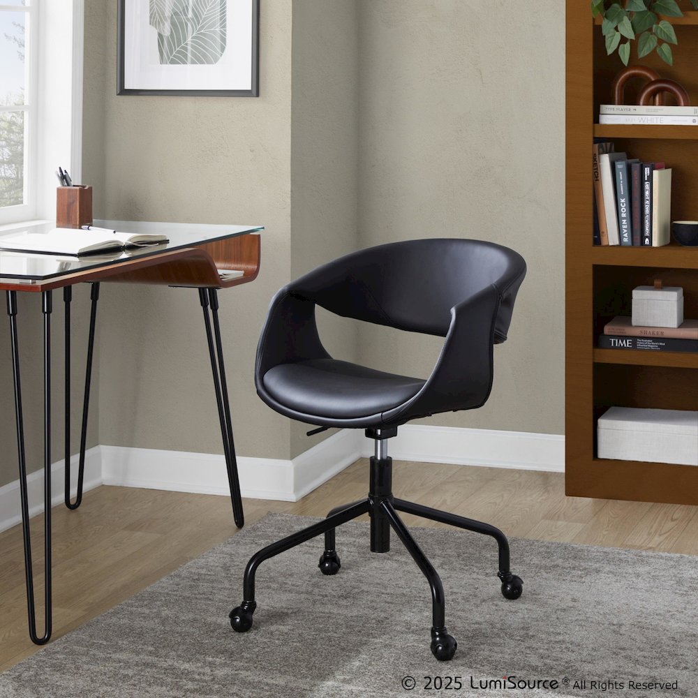 Curvo Upholstered 4-Star Task Chair. Picture 6