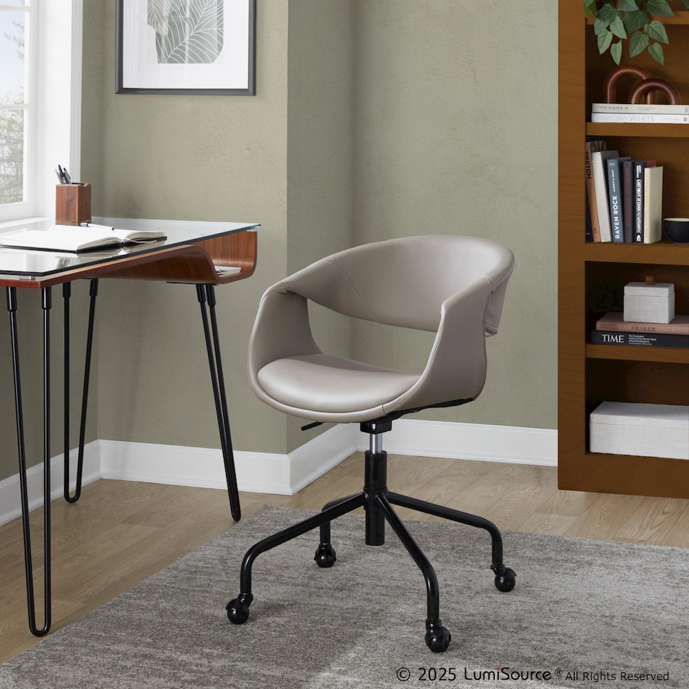 Curvo Upholstered 4-Star Task Chair. Picture 6