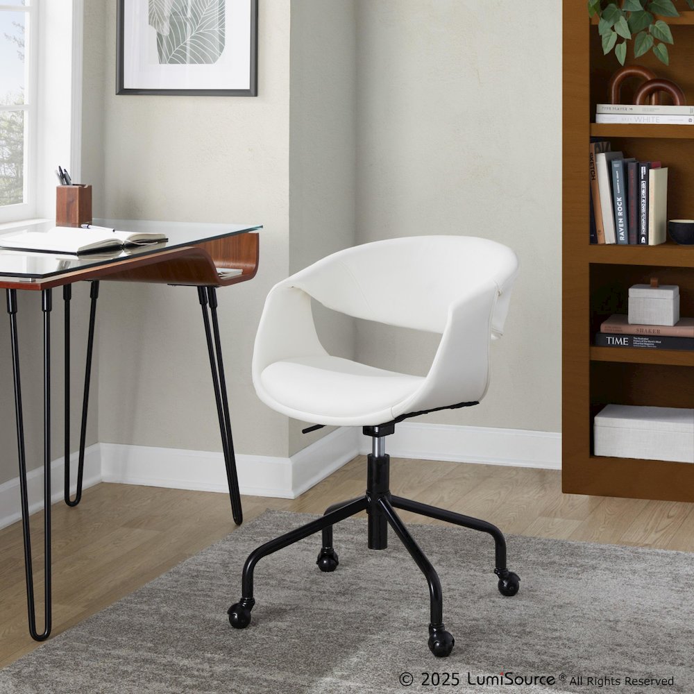 Curvo Upholstered 4-Star Task Chair. Picture 6