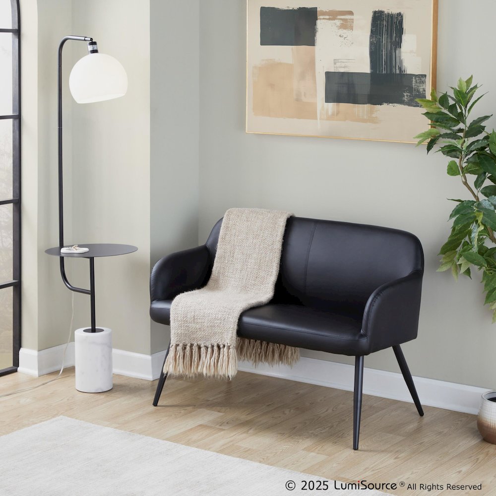 Symbol 66" Metal Floor Lamp With Side Table. Picture 12