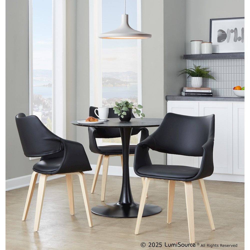 Curvo Highback Upholstered Chair - Set of 2. Picture 7