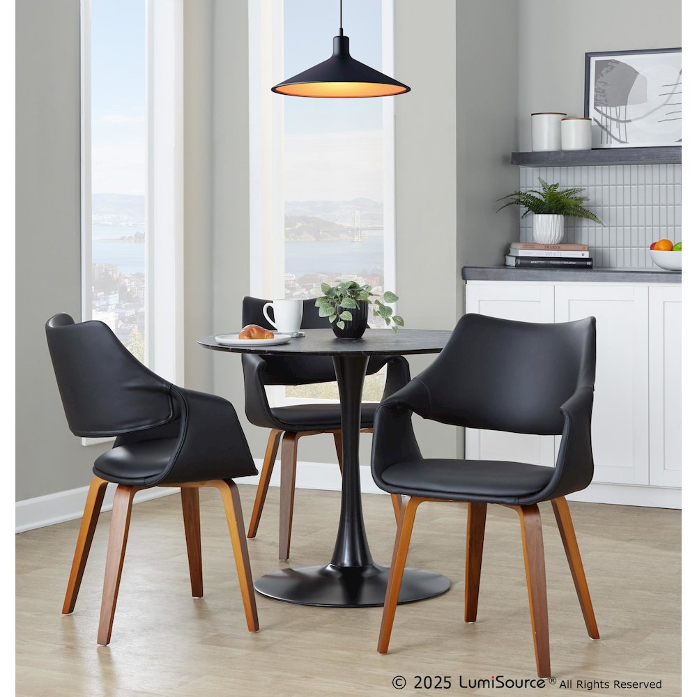 Curvo Highback Upholstered Chair - Set of 2. Picture 7