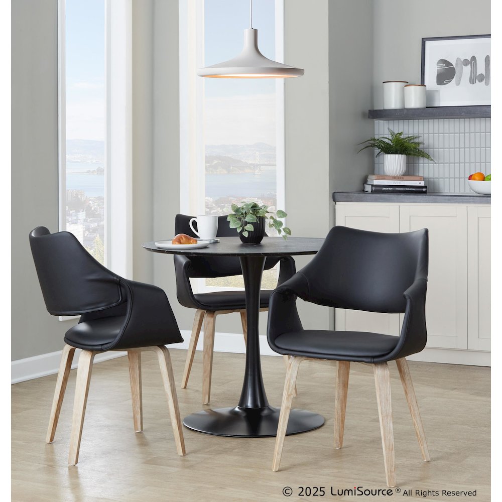 Curvo Highback Upholstered Chair - Set of 2. Picture 7