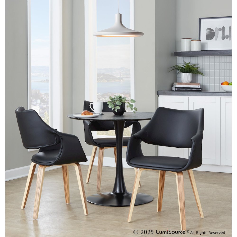 Curvo Highback Upholstered Chair - Set of 2. Picture 7
